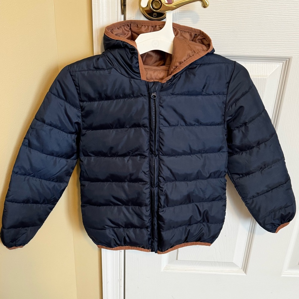 NWOT Epic Threads Boys Puffer Navy Hooded size 6